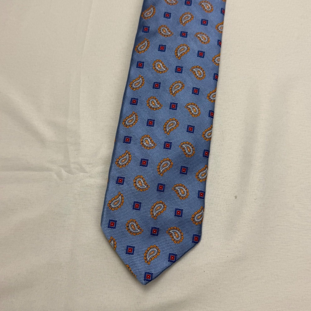 Robert Talbott Necktie 59" x 3.5" Blue Paisley Medallion Best of Class Silk Tie